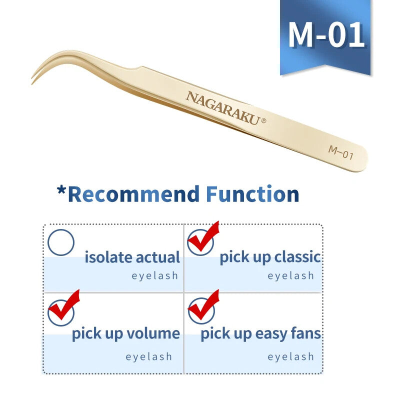 Eyelash Extension Tweezers Stainless Steel 3D Makeup Lash Applicator