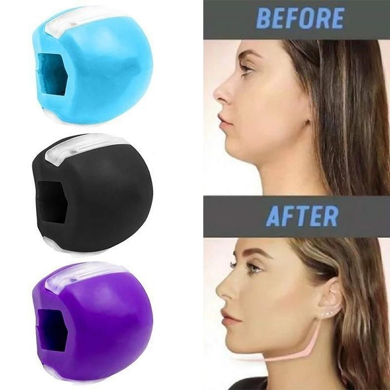 3 Pack Jawline Exerciser Balls for Face & Double Chin Toning - Men Women