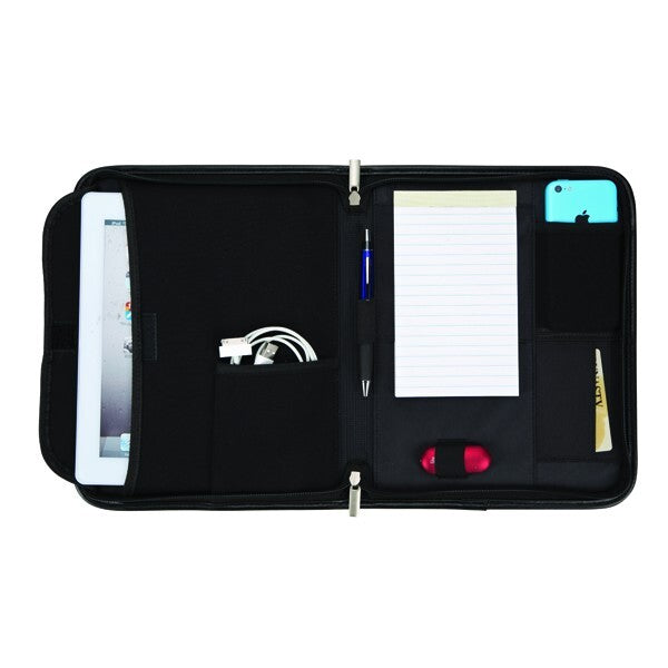 Executive Padfolio with Tablet Holder and Zipper Closure - Business Office Organizer