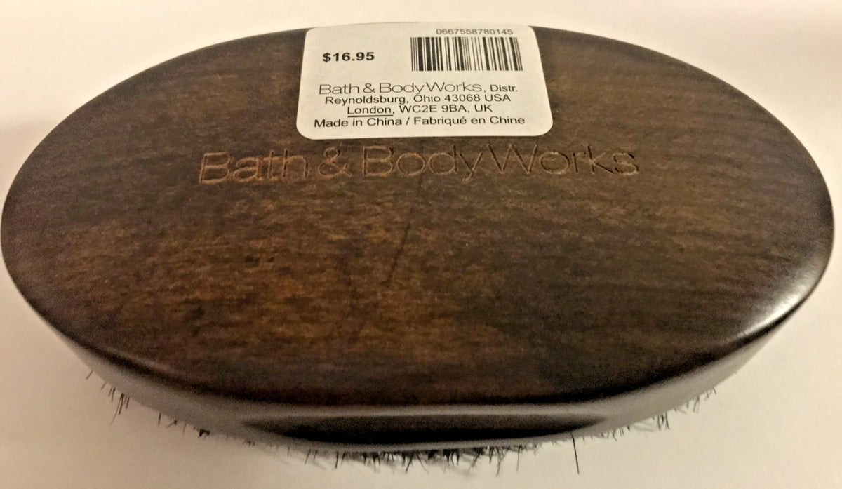 Men Beard Brush Wooden Handle Soft Bristle Facial Grooming Set - Bath & Body Works