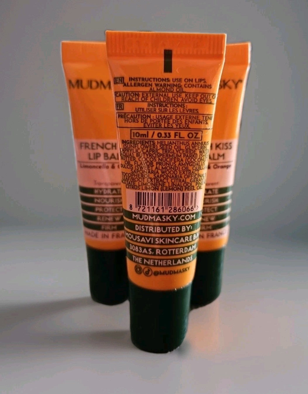 3-Pack Hydrating Lip Balm Set - Limoncello & Orange 10ml