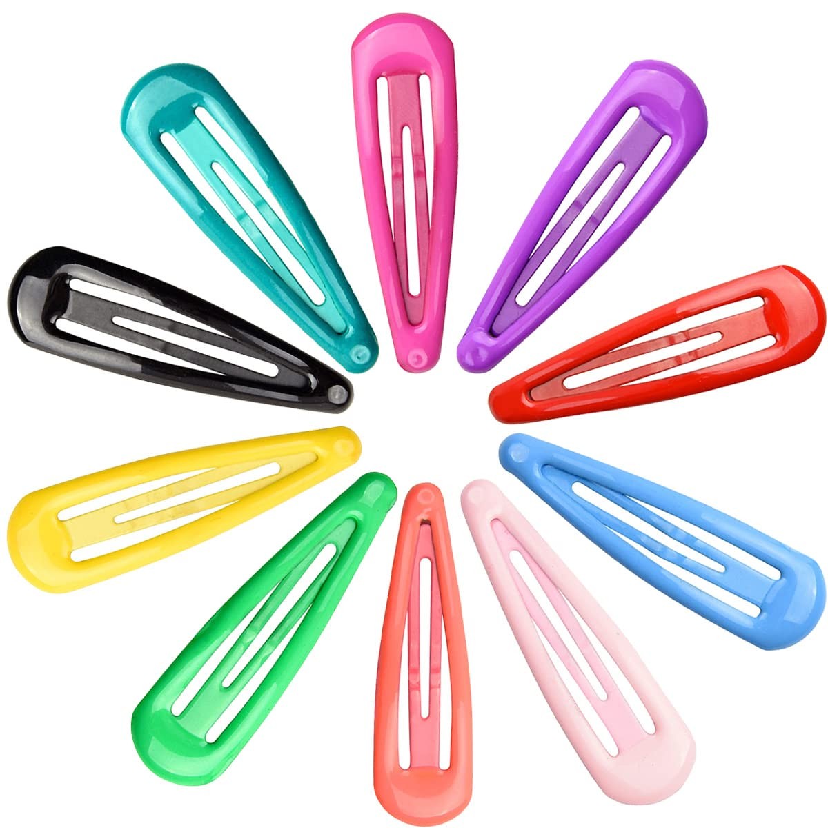 JFFX 30 Pcs Colorful Snap Hair Clips, 2 1 Count (Pack of 30),
