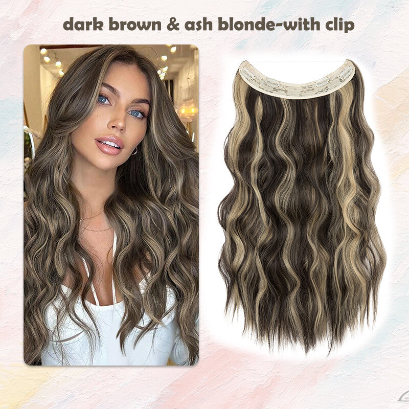 Hair Extensions with Elastic Band & Miracle Ring - Thick, Real Hair