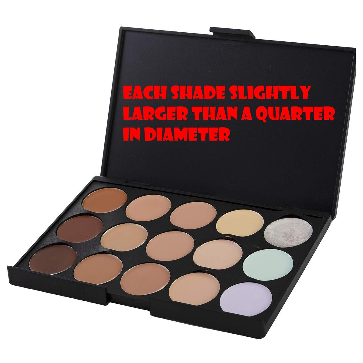 15 Shade Concealer Palette - Neutralizing Cream Makeup for Face & Under Eye