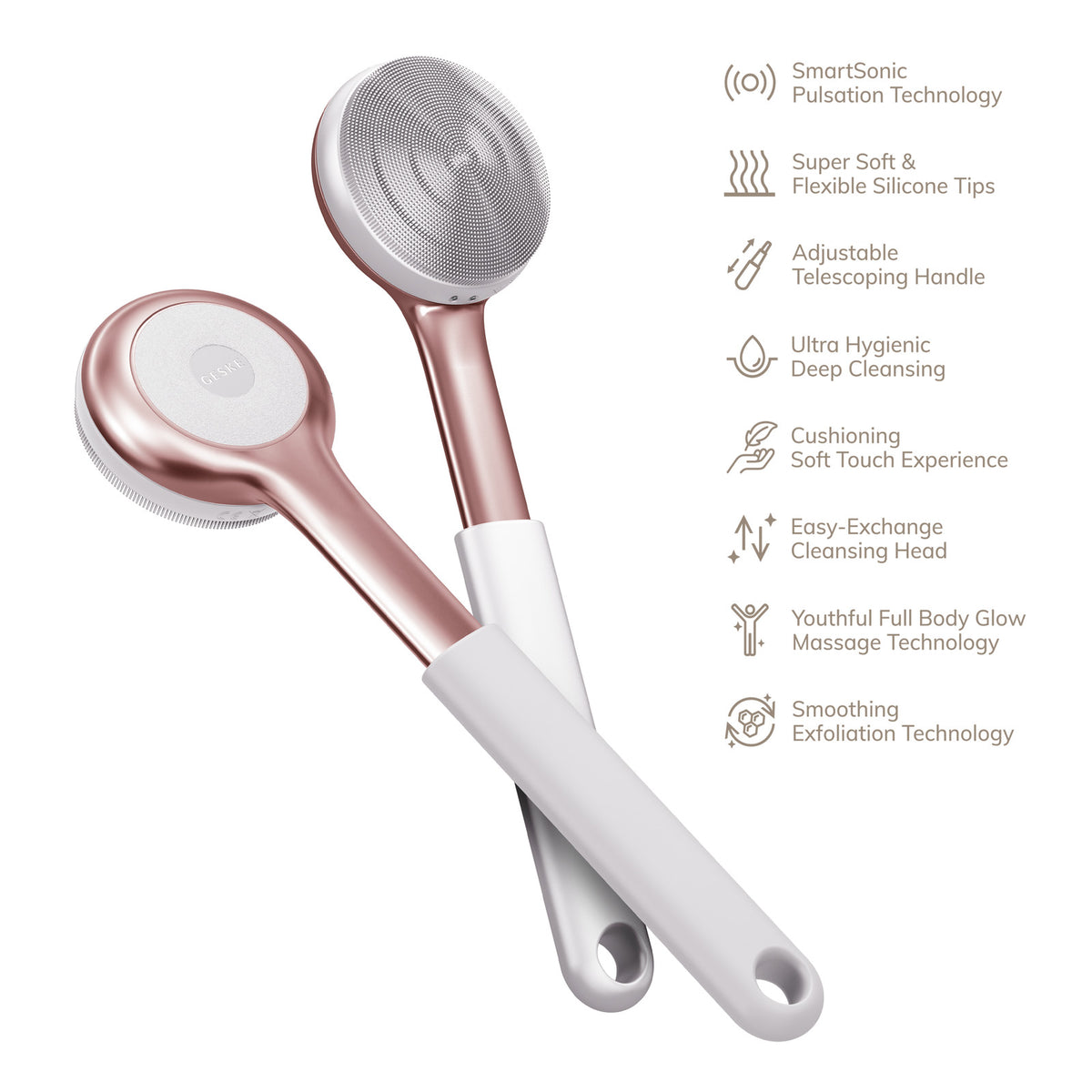 GESKE Sonic Full-Body Brush & Intensive Exfoliator 8 in 1 Starlight
