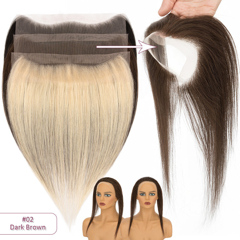 Receding Hairline Full Lace Hair Topper - Remy Human Hair Patch for Thinning Hair