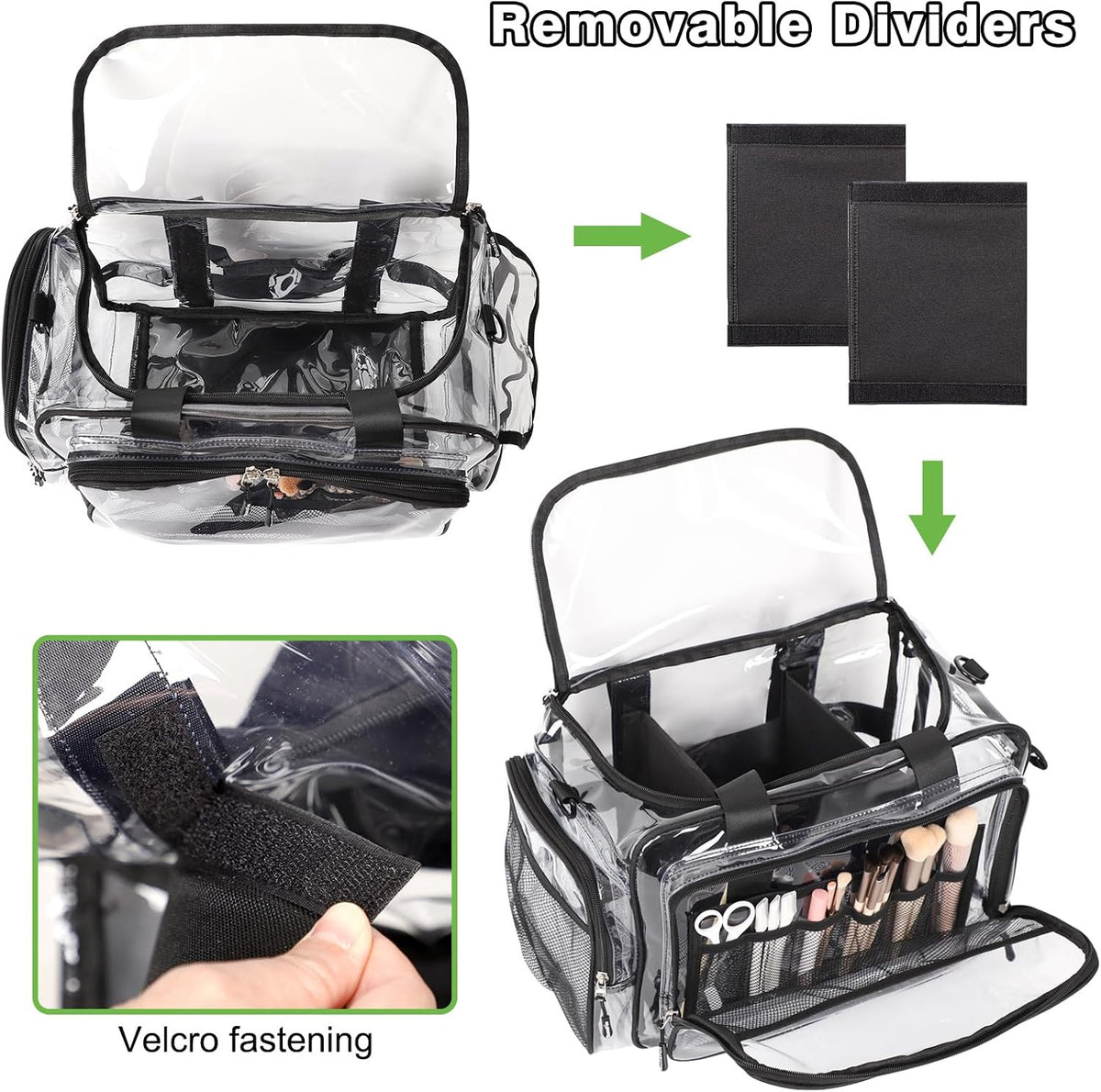 Large Clear Makeup Bag – Extra Large Clear Tote for Travel, Makeup Kit Organizer