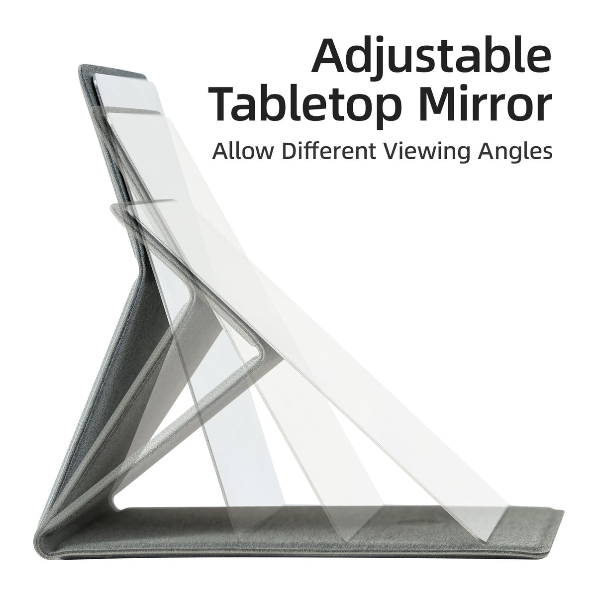 Shatterproof Stainless Steel Pocket Travel Mirror with Leather Cover