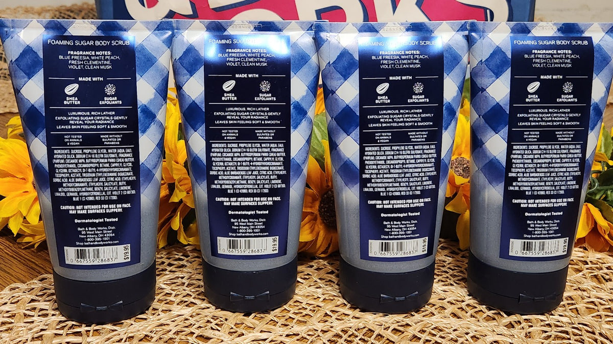 Bath & Body Works GINGHAM Foaming Sugar Scrub 8 oz. Lot of 4
