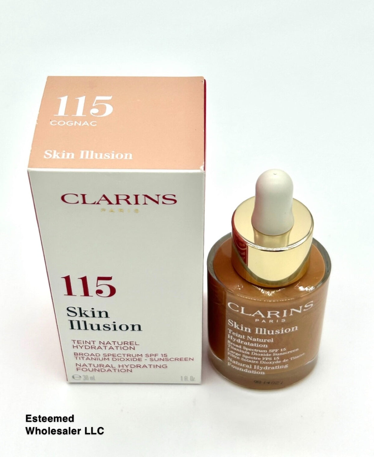 Clarins Skin Illusion Natural Hydrating Foundation 115 Cognac 1oz
