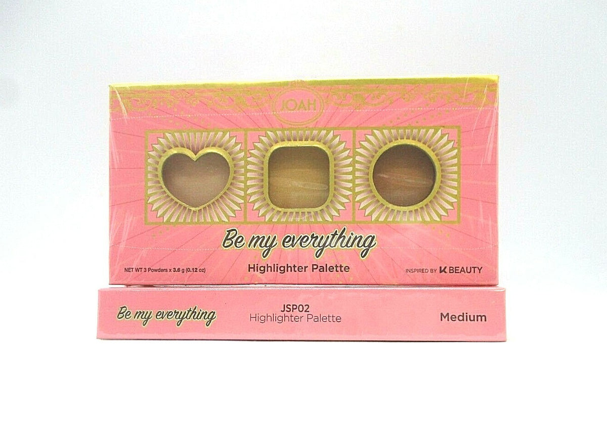 Joah Be My Everything Highlighter Palette Set - 3 x 3.6g, Medium Shade