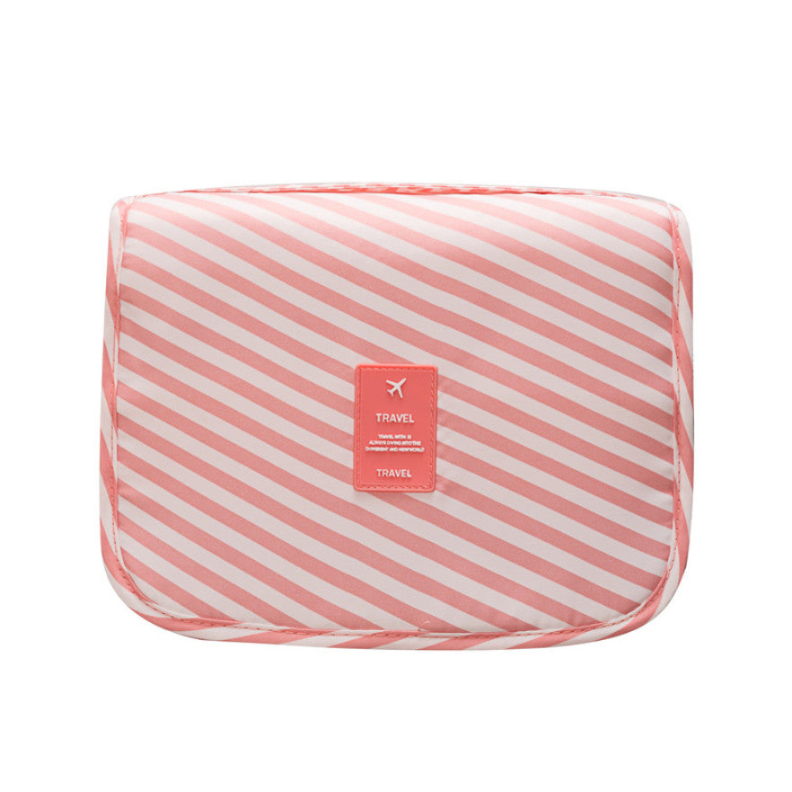 Travel Makeup Organizer Hanging Bag with Multi Mesh Pouches and Waterproof Exterior
