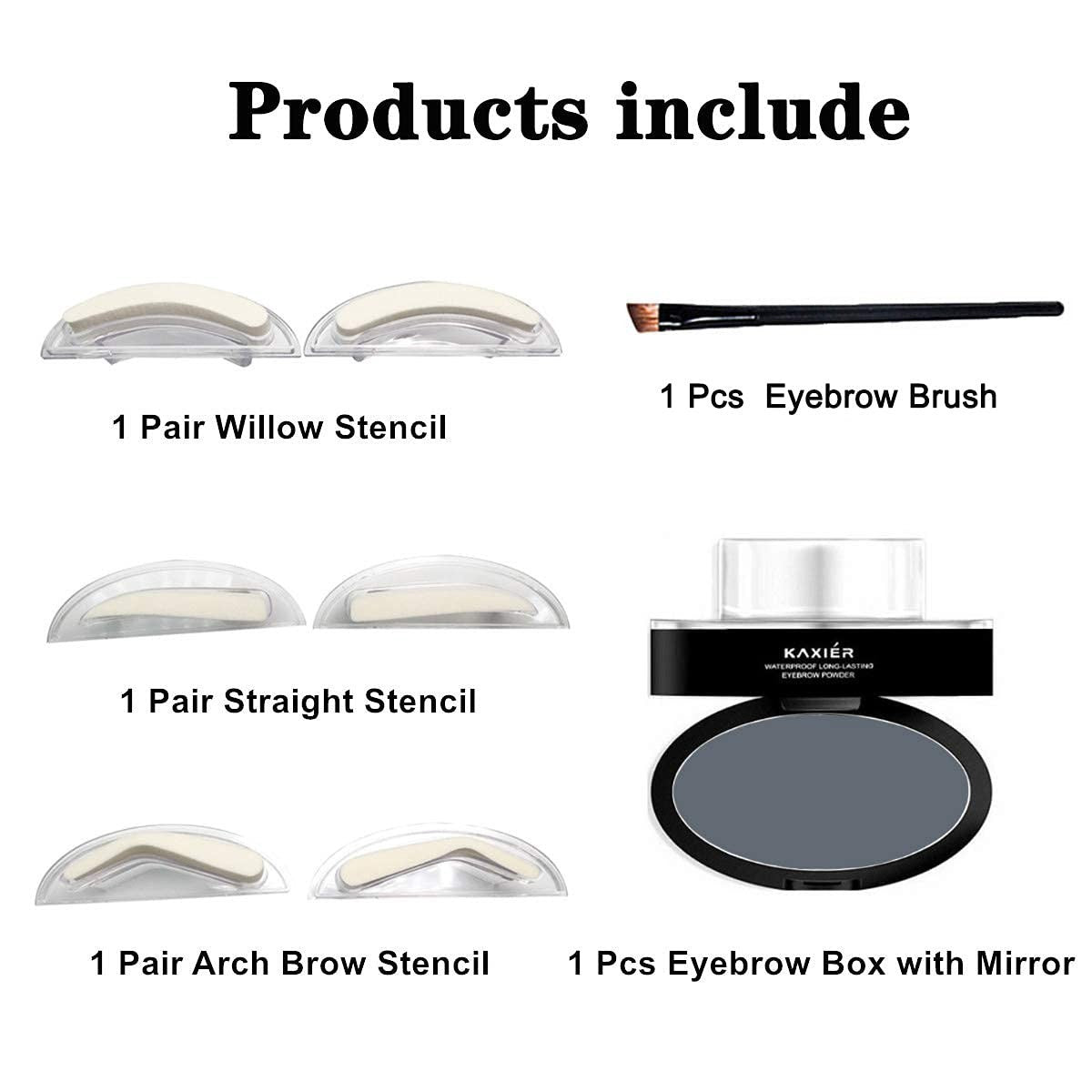 Dark Gray Eyebrow Stamp Kit for Natural, Flawless Makeup
