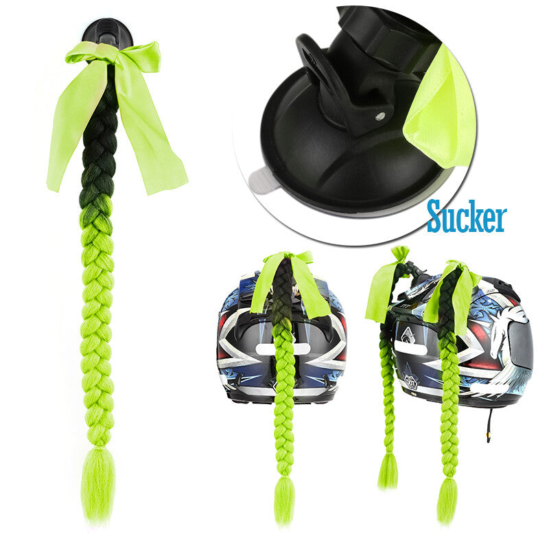 Helmet Ponytail Hair Extensions for Motorcycle Helmets - Braids & Twists