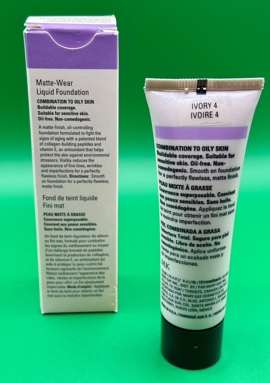 Liquid Foundation for Oily Skin Ivory 4 Matte Wear Face Makeup