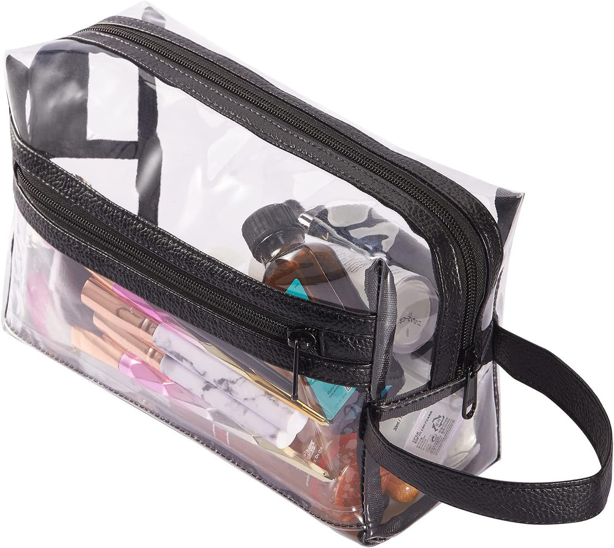 Heavy Duty Clear Travel Toiletry Bag Water Resistant Makeup Organizer TSA Approved