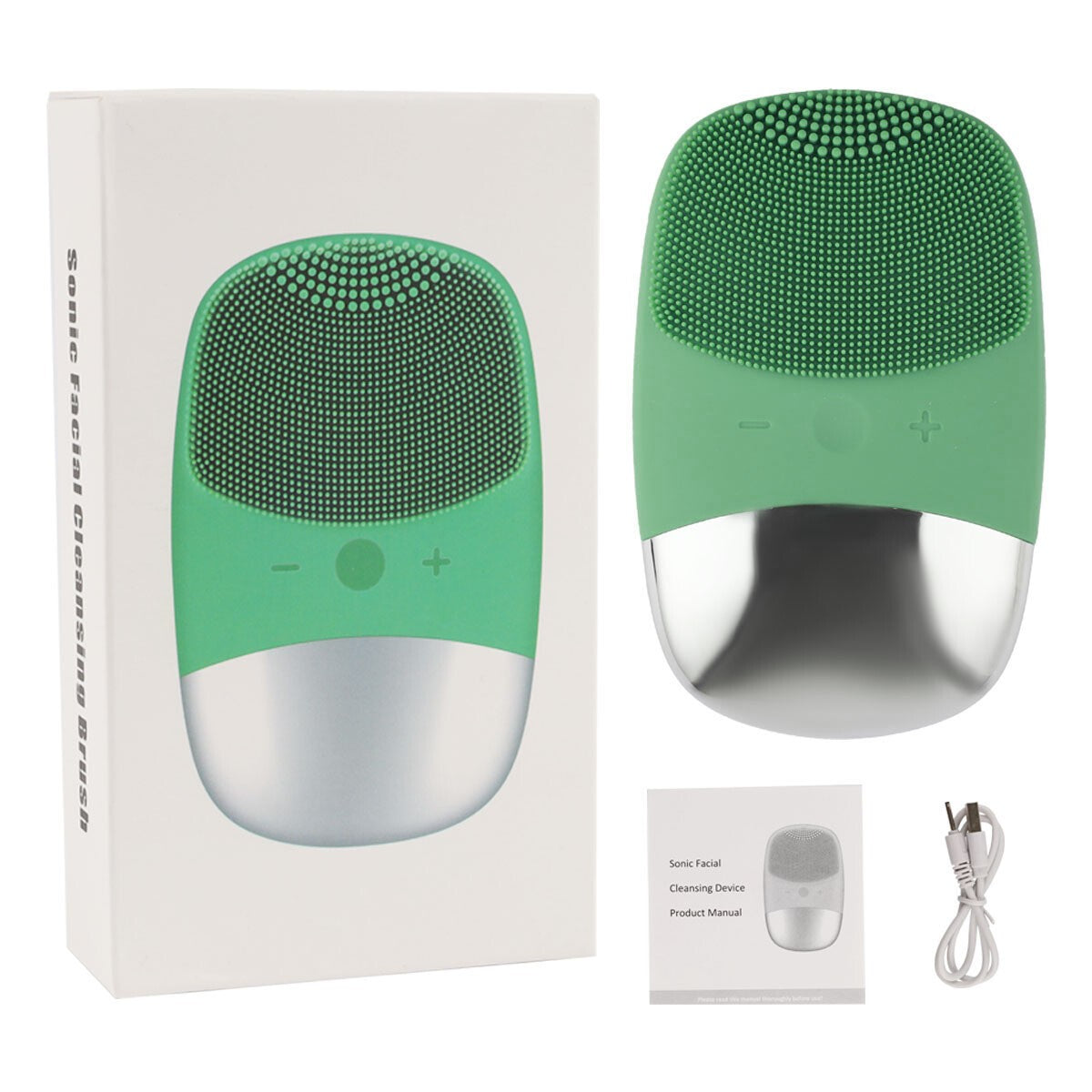 Electric Silicone Facial Cleansing Brush Waterproof Skin Care Massager