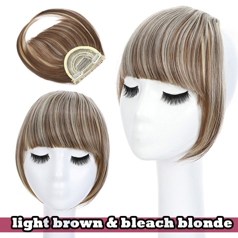 Women Braid Headband Topper with Bangs - Instant Hair Fringes & Hairbands
