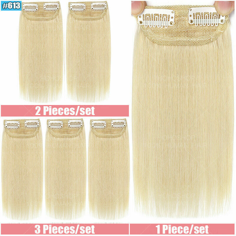 Clip-In Hair Extensions Remy Human Hair Topper - Multiple Colors & Lengths