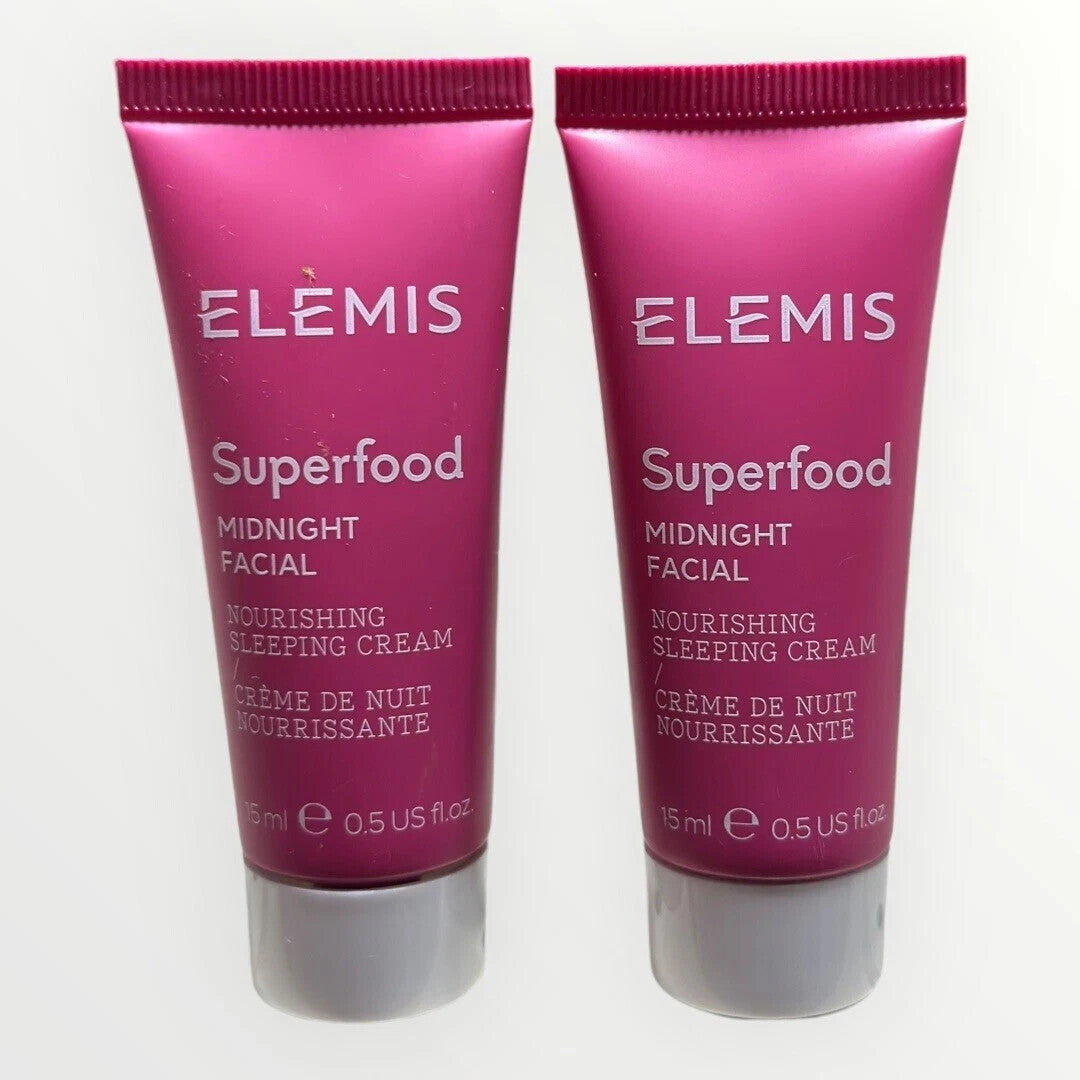 Elemis Superfood Midnight Facial Sleep Cream - 2 Travel Sizes 15ml