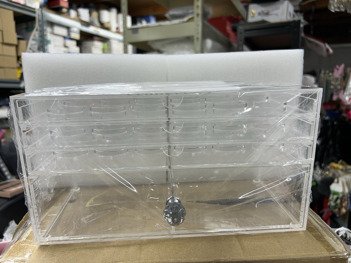 Eyelash Storage Crystal Display Case - Lurella Makeup Organizer
