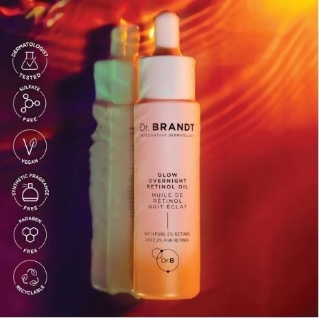 Overnight Retinol Face Oil - Brightening Skin Care Serum 30ml