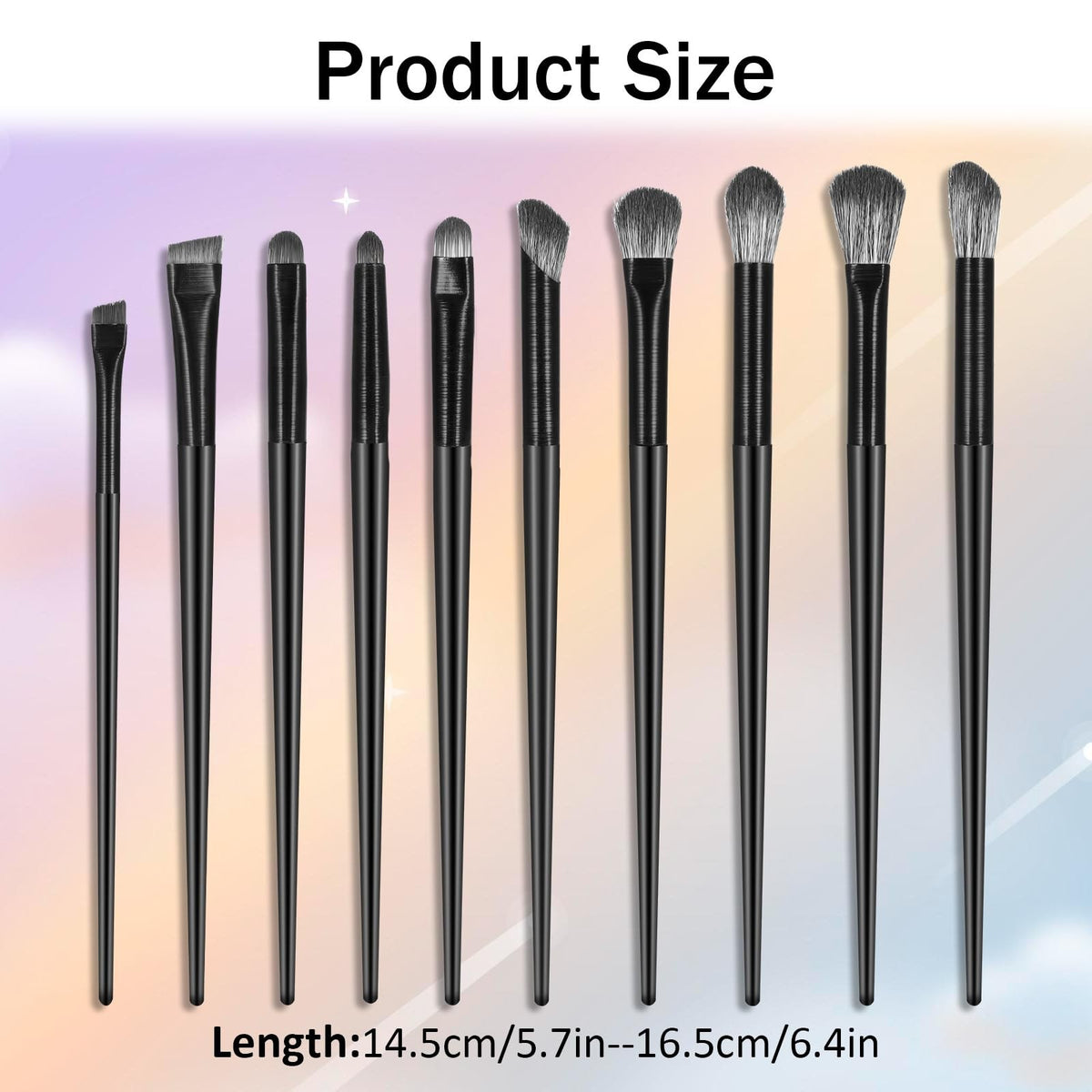 Premium Eye Makeup Brush Set with Eyeliner, Eyebrow & Blending Brushes