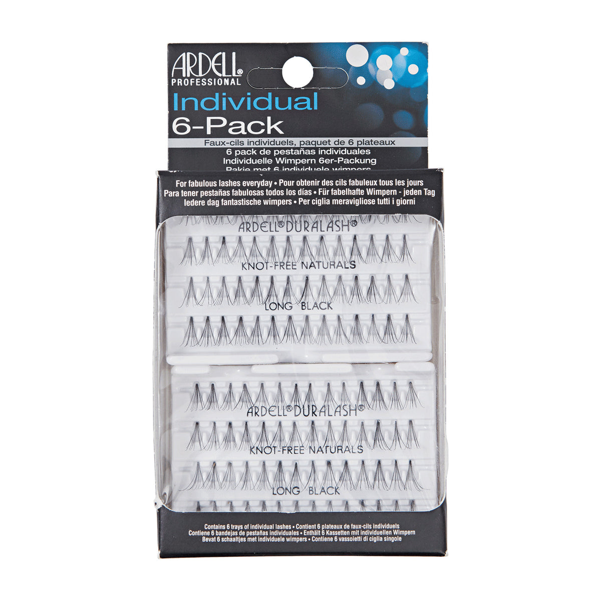 Knot-Free Individual False Eyelashes 6 Pack - Natural, Waterproof, Easy to Apply