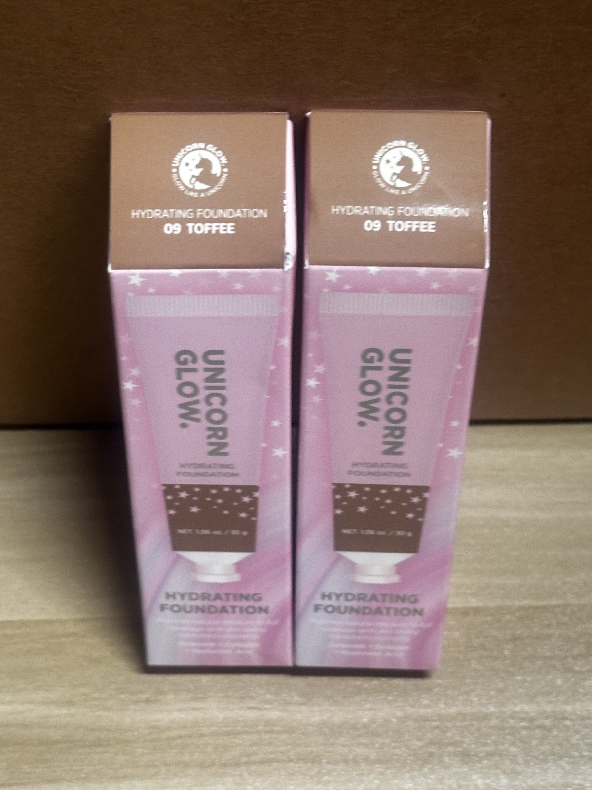 Unicorn Glow Hydrating Foundation 09 Toffee - 2 Pack, Medium to Full Coverage