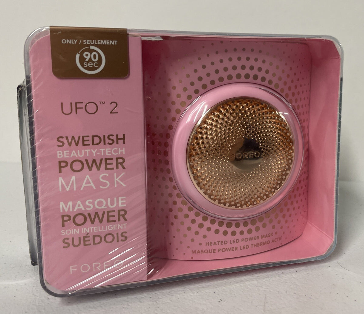 FOREO UFO 2 Pearl Pink – Heated LED Mask System with 2 Masks