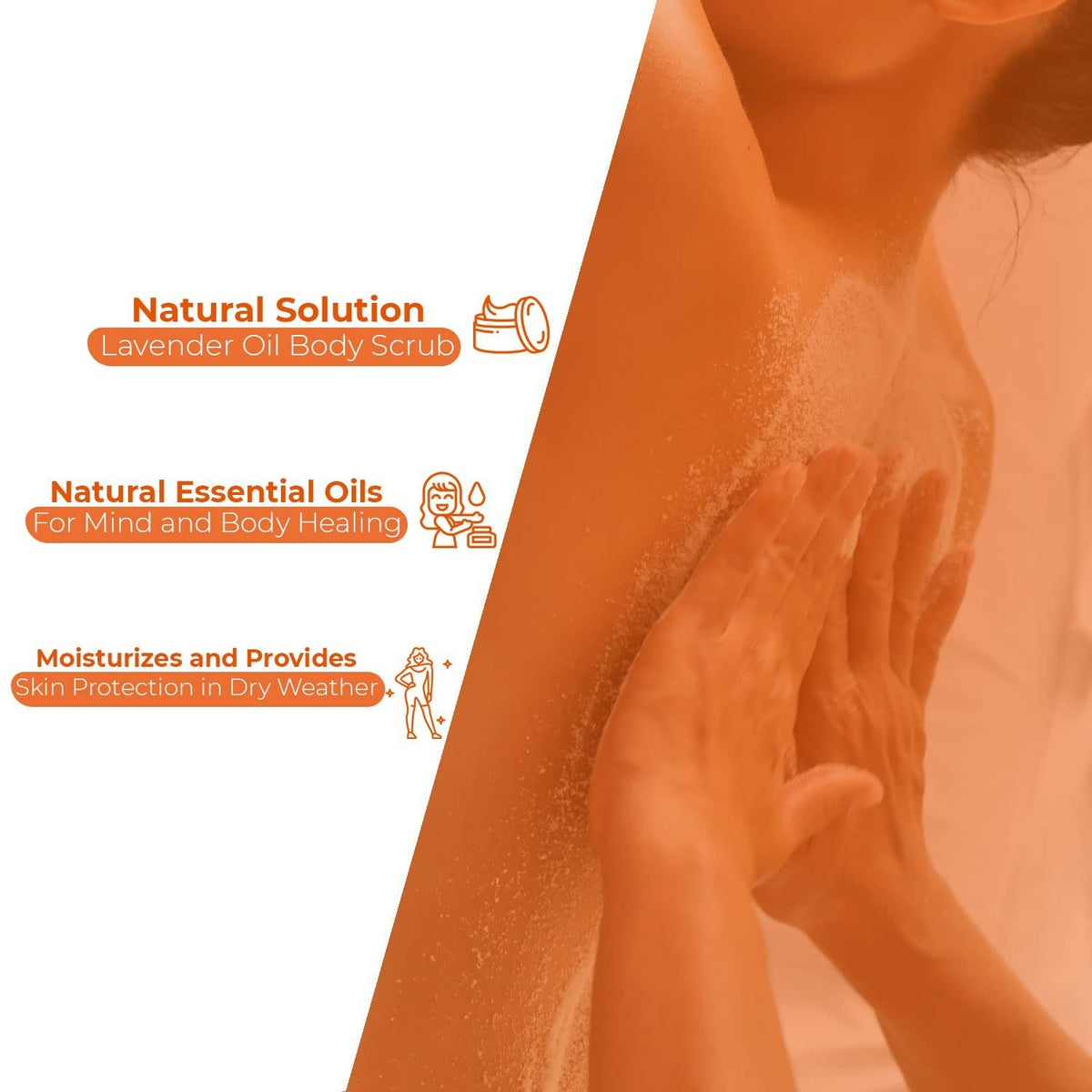 Himalayan Salt Body Scrub with Organic Lavender Oil, Relaxing &