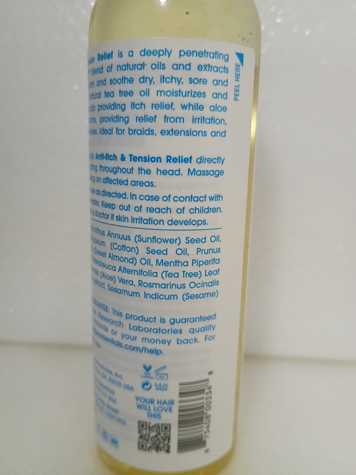 Scalp Care Anti-Itch & Tension Relief Oil with Tea Tree & Aloe - 4oz