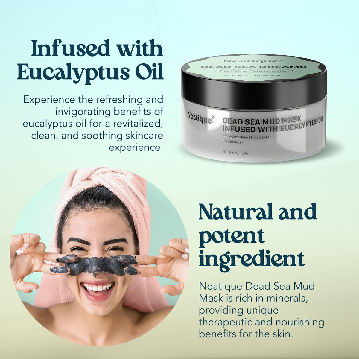 Dead Sea Mud Mask for Face & Body – 10.58 oz