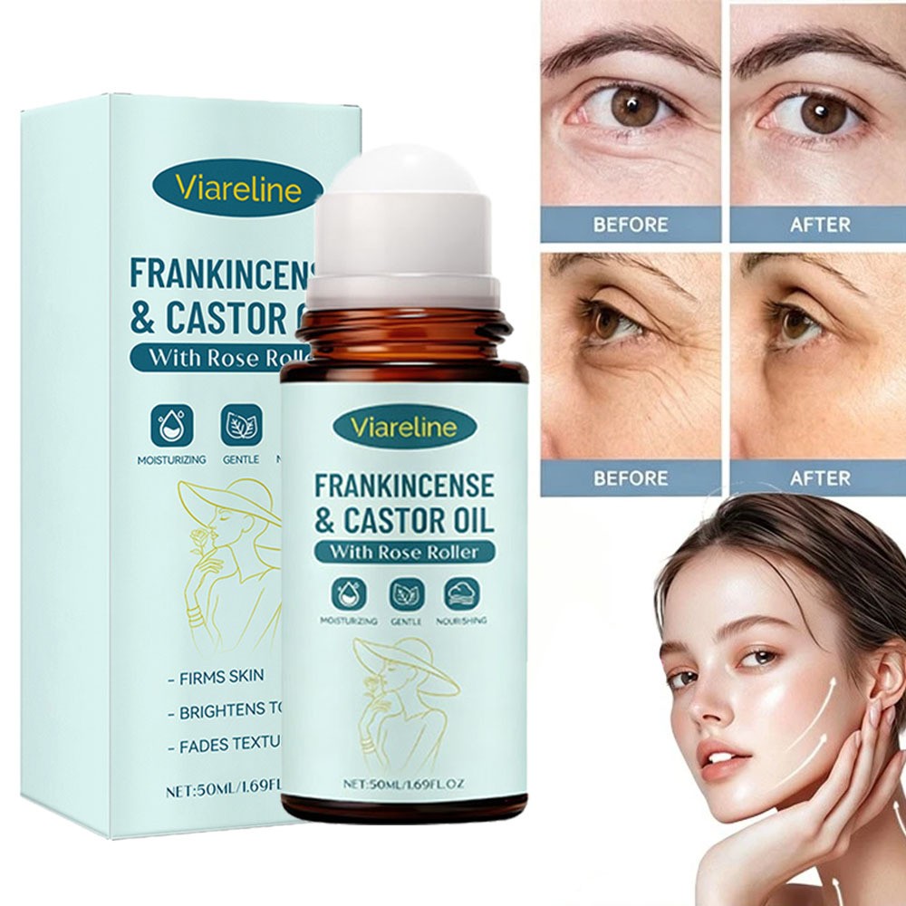 Frankincense Castor Oil Roll-On with Rose Quartz 50ml