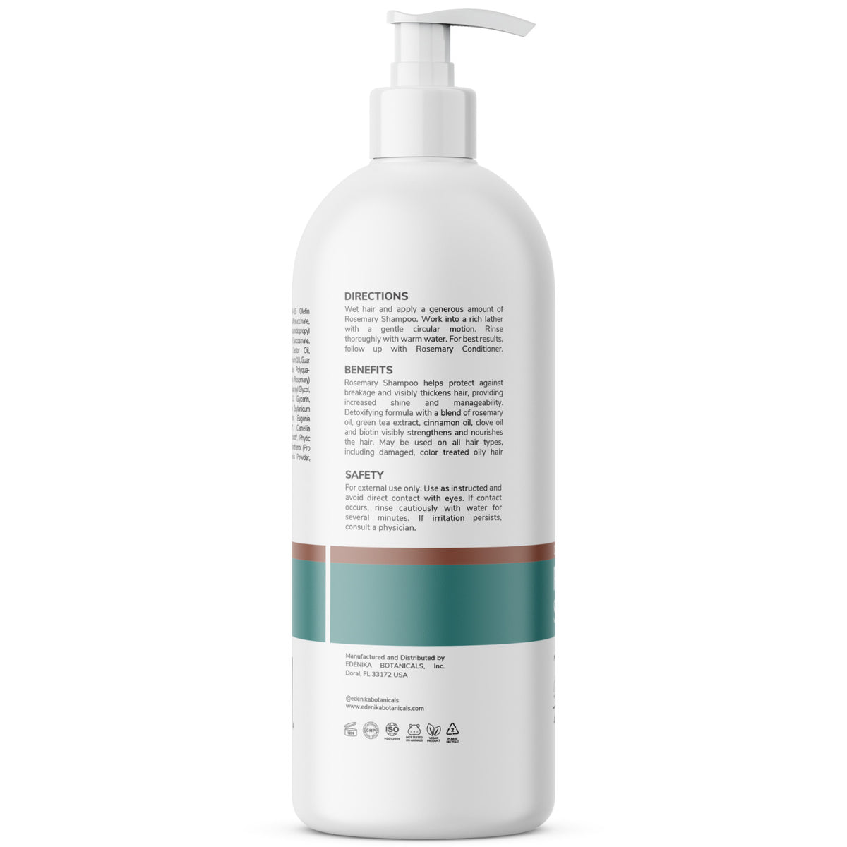 Organic Rosemary Shampoo with Biotin for Hair Loss & Thickening - 16 oz, Pack of 3