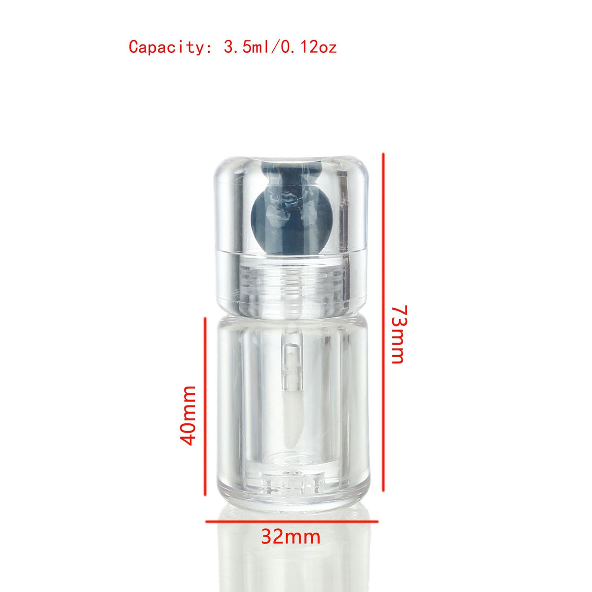 Clear Lip Gloss Tubes 3.5ml - 10 Pack Refillable Cosmetic Containers