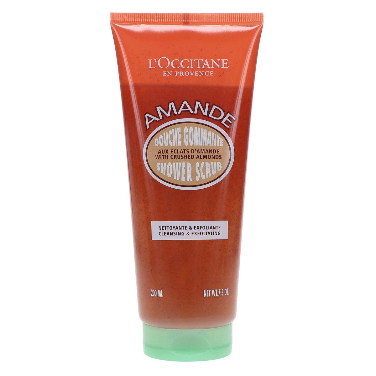 Almond Shower Scrub 7.3 oz - Exfoliating Body Wash for Soft Skin