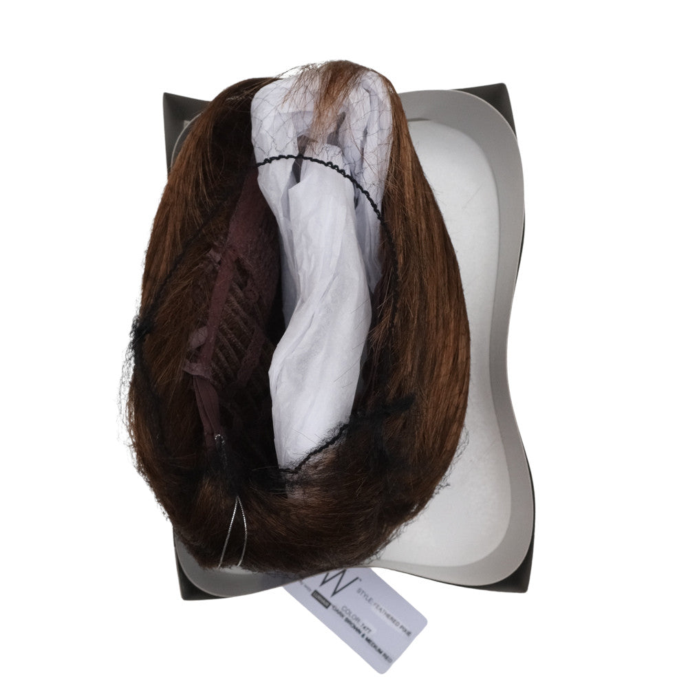 Medium Red Rooted Feathered Pixie Wig for Women - Stylish & Soft