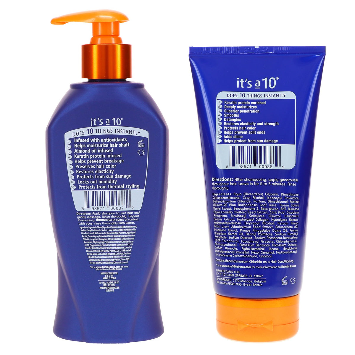 It's a 10 Miracle Shampoo Plus Keratin & Deep Conditioner Set - 10 oz