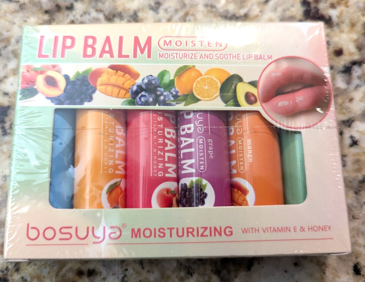 Moisturizing Lip Balm Set with Vitamin E & Honey - 6 Pack