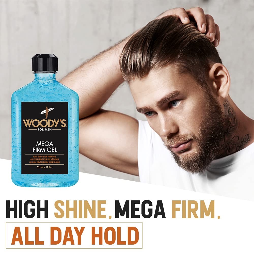 Hair Gel for Strong Hold & Shine - Alcohol-Free, Flake-Free, 12 oz