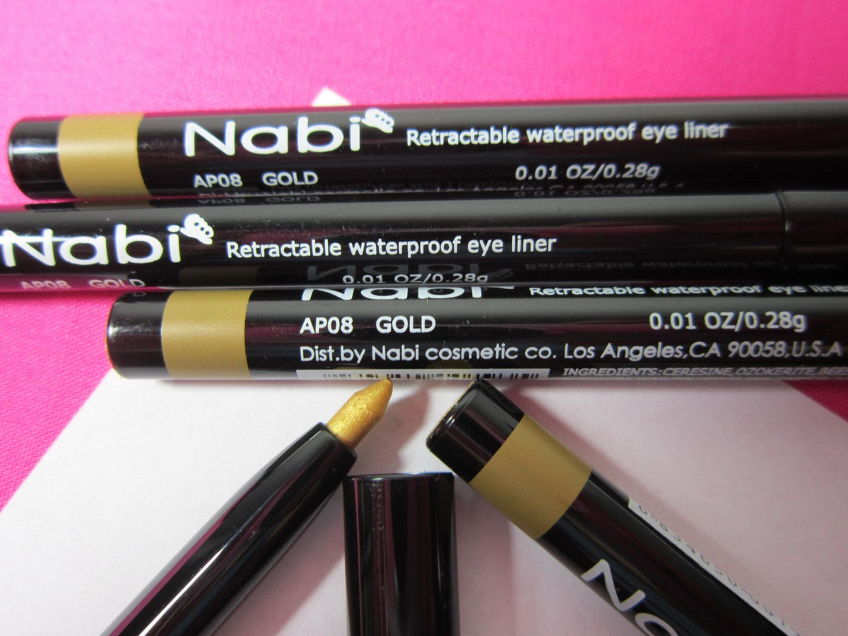 Retractable Waterproof Eyeliner Set - All Colors, 12pcs Lot, Safe & Smudge-Proof