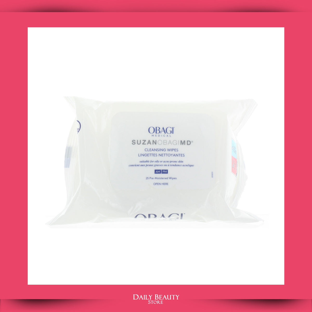 Obagi Acne Cleansing Wipes - Oily & Acne-Prone Skin, Salicylic Acid, Hypoallergenic