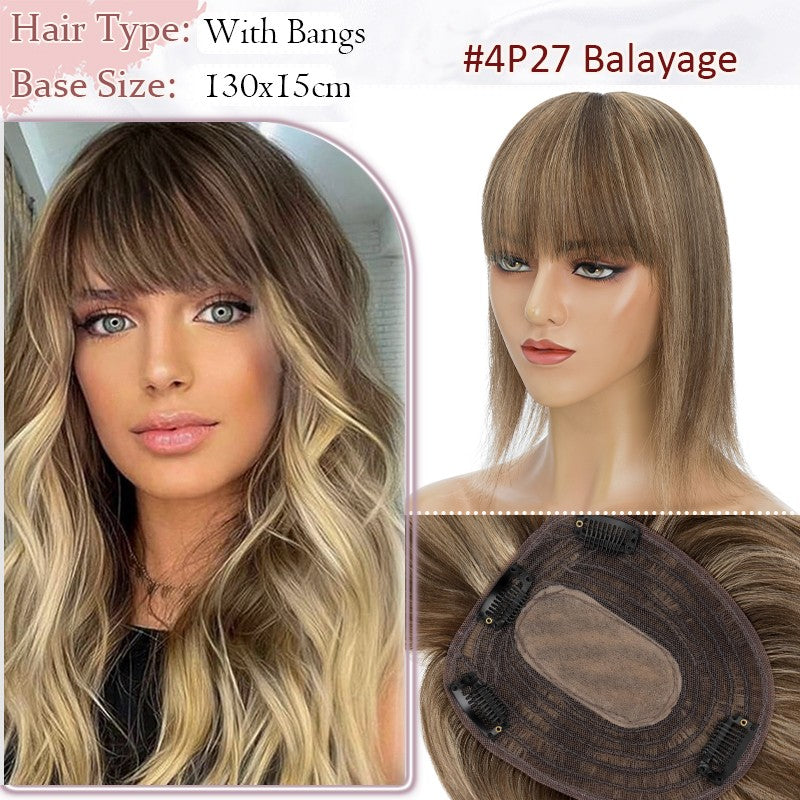 Women Clip-in Hairpiece for Hair Loss & Volume - 100% Remy Human Hair