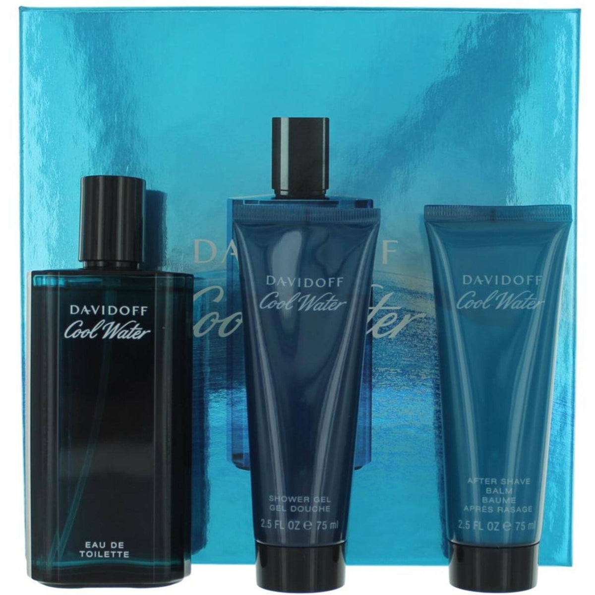 Men's Gift Set with Eau De Toilette, After Shave Balm & Shower Gel – Invigorating Fragrance