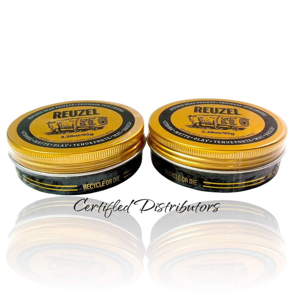 Reuzel Liquid Death Severed Head Matte Clay Hair Pomade 3.38 oz - 2 Pack