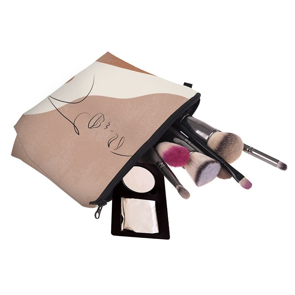 Small Waterproof Makeup Case Cosmetic Zipper Bag for Women Travel Purse