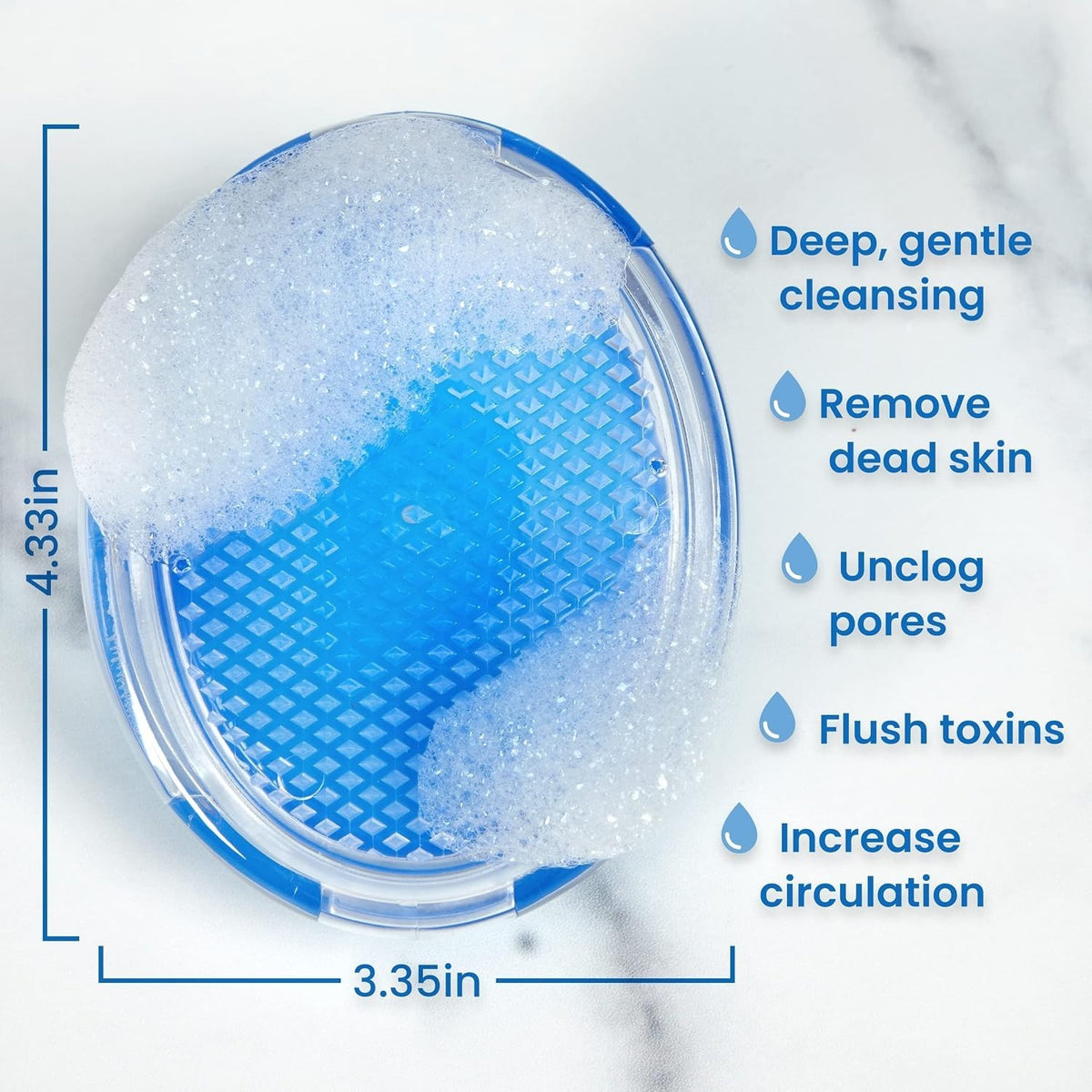Dual-Function Silicone Exfoliator Brush for Razor Bumps & Ingrown Hair Relief