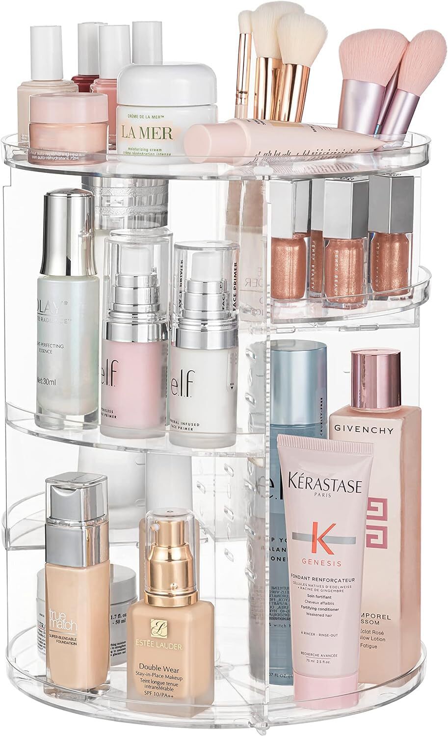 360 Degree Rotating Makeup Organizer with Large Capacity for Cosmetics & Perfume