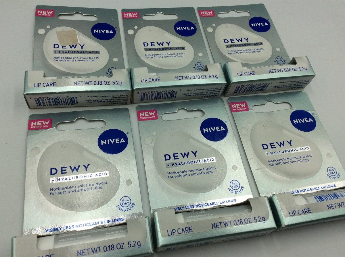 Hydrating Lip Balm with Hyaluronic Acid - Dewy Lip Care Pack of 6